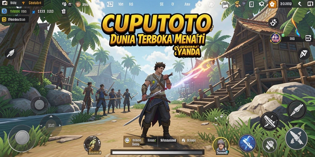Screenshot gameplay CUPUTOTO menampilkan aksi petualangan yang mendebarkan.