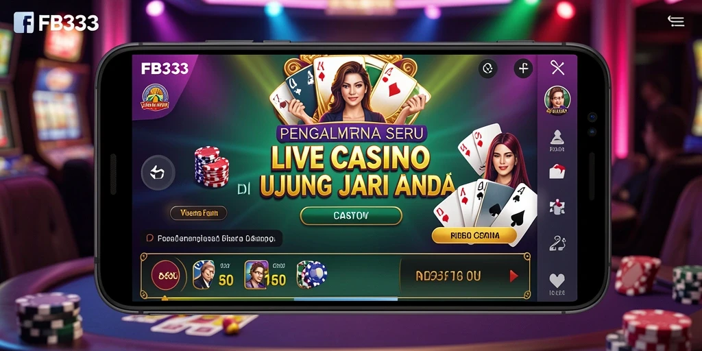 Tampilan permainan Live Casino yang seru dan interaktif di FB333.