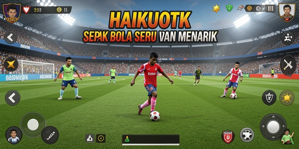 Screenshot gameplay HAIKUOTK yang menunjukkan aksi di lapangan.