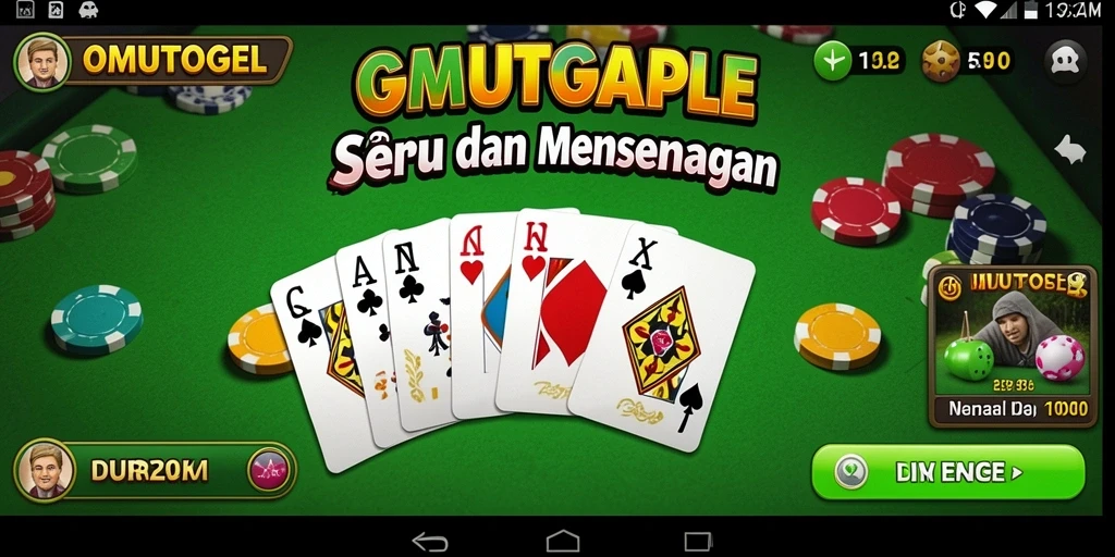 Tampilkan gameplay Gaple yang menyenangkan dalam OMUTOGEL.