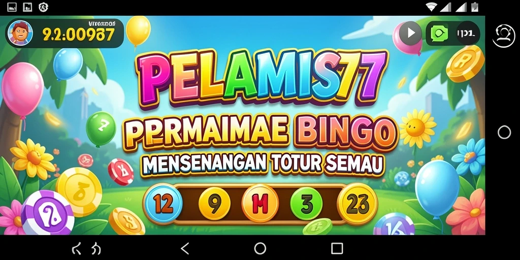 Screenshot PELAMIS77 menampilkan gameplay Bingo yang seru.