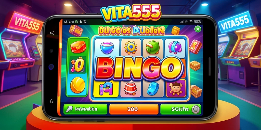 Screenshot VITA555 menampilkan gameplay Bingo yang seru.