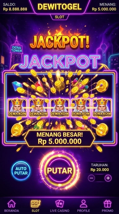 Salah satu halaman dalam aplikasi dewitogel yang informatif.